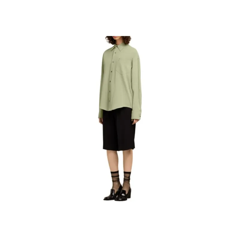 AMIPARIS Ami De Coeur Sage Boxy Shirt Shirt Men's Sage Green-2