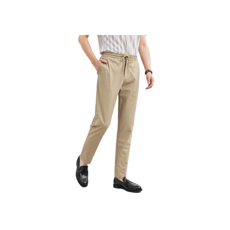 SEPTWOLVES Casual Pants Men Khaki-2