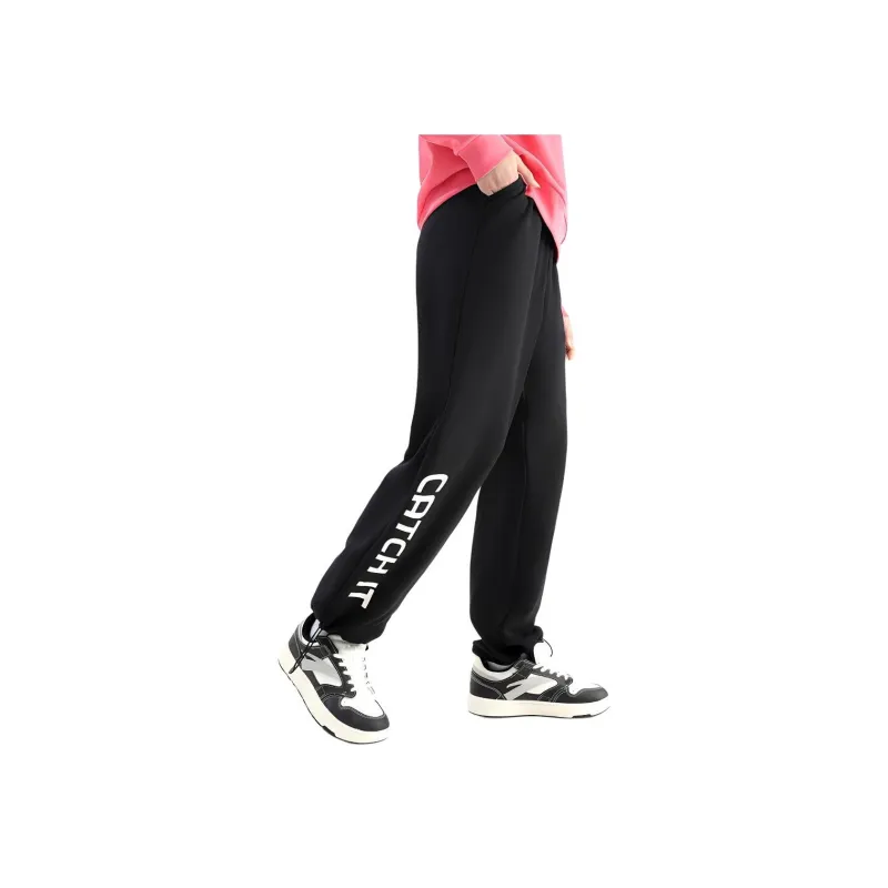 Anta Knitted Sports Pants Women's Basic Black-2