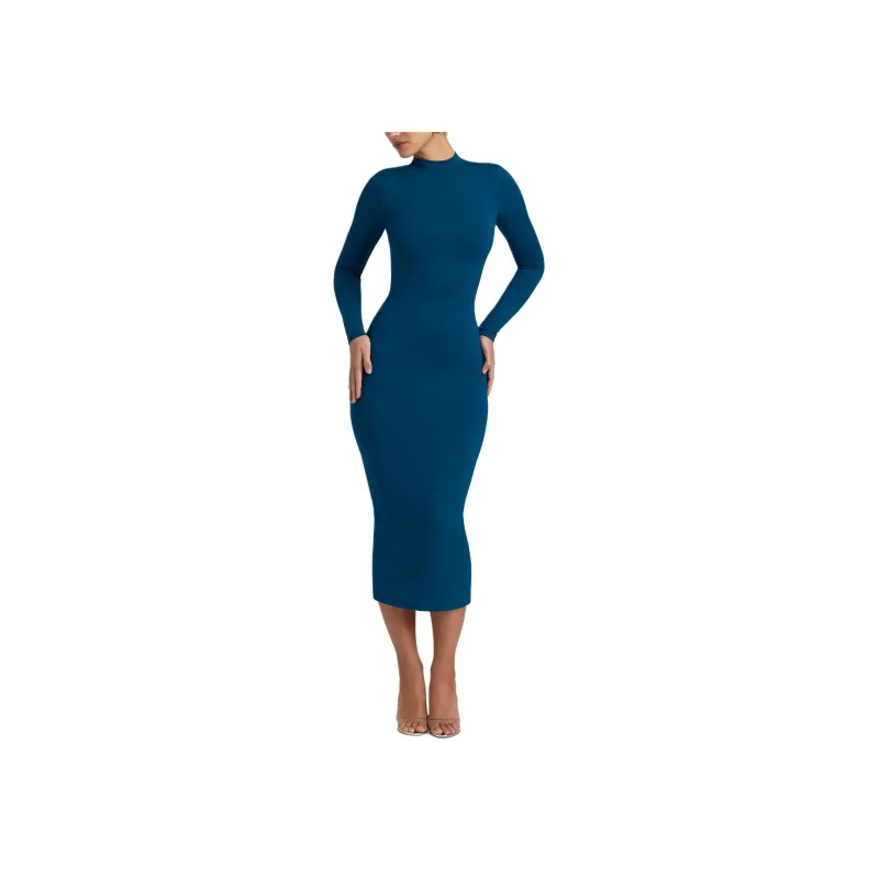 OH POLLY AGGIE Long-Sleeved Dresses Women's Deep Teal/Deep Cyan-0