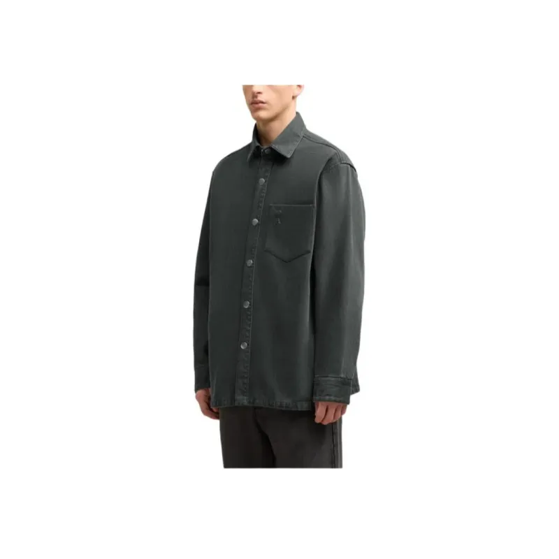 AMIPARIS Paris Logo Detailed Long Sleeved Shirt-2