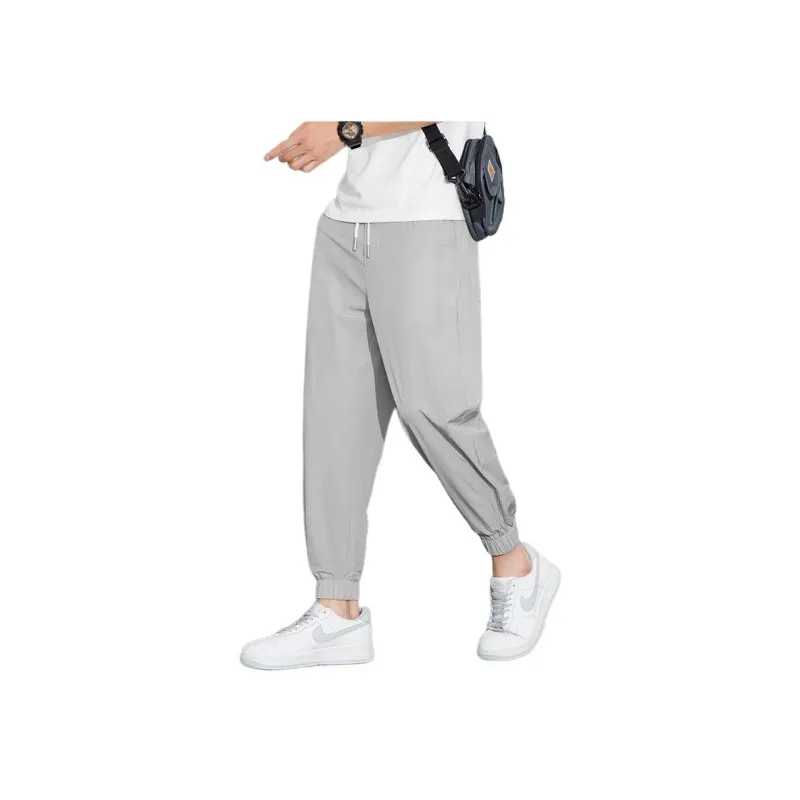 Tonlion Casual Pants Unisex Light Gray-0