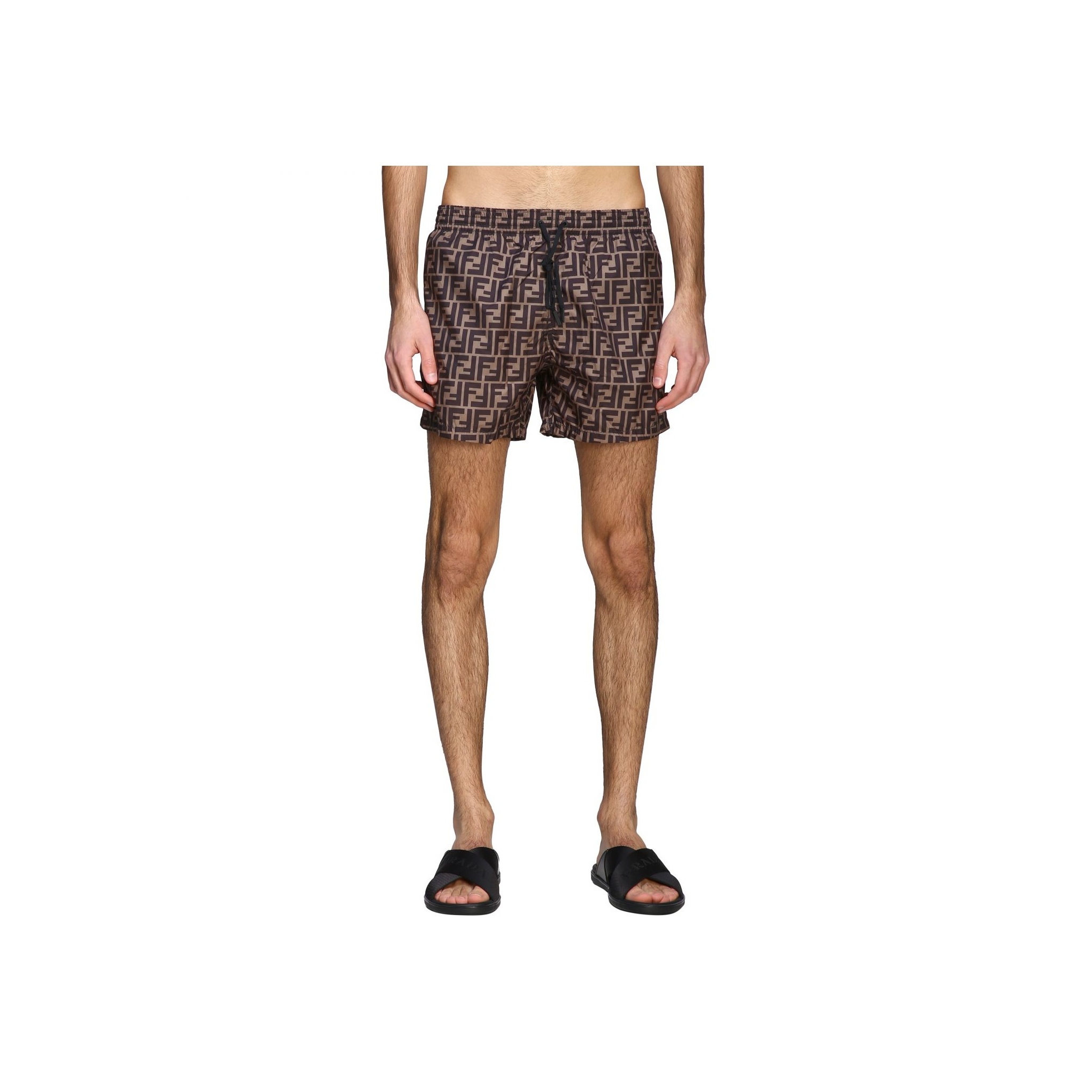 FENDI Ff Drawstring Swim Shorts 50 Without Shopping Bag and