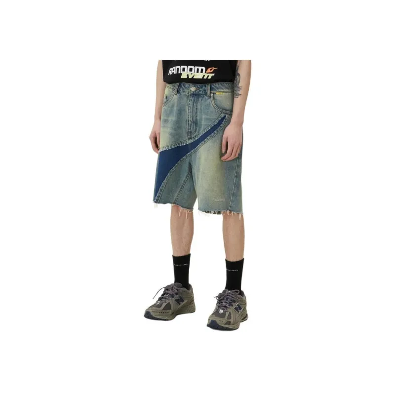 Randomevent Denim Shorts Unisex Blue-4