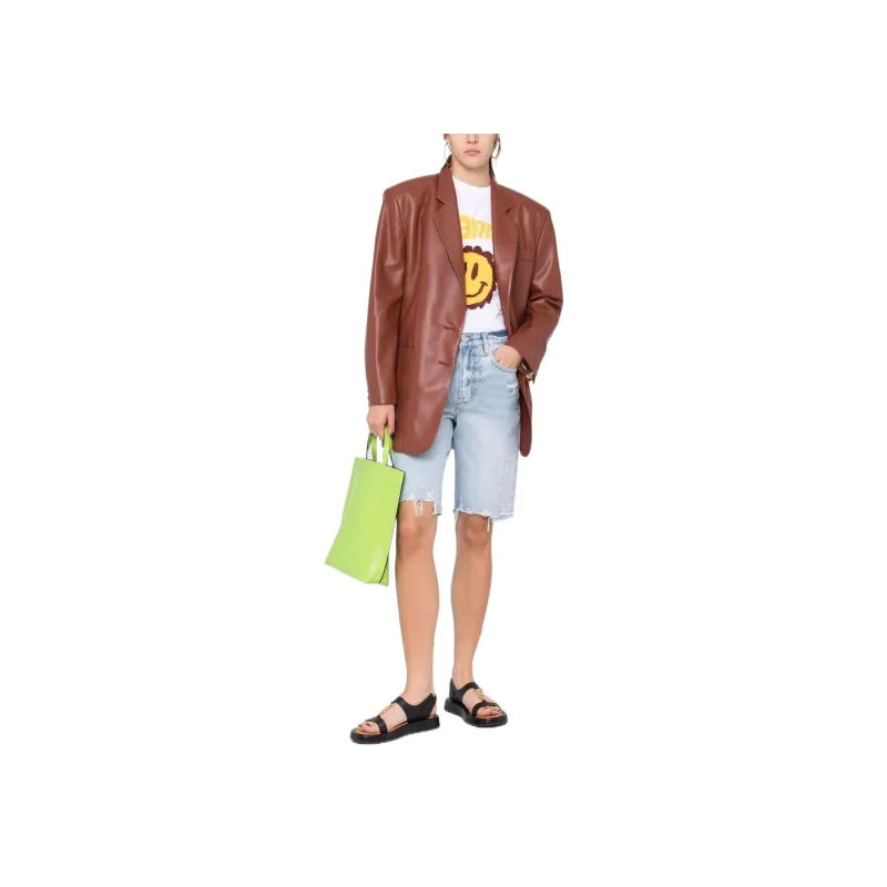 FRAME Knee-length Denim Shorts-1