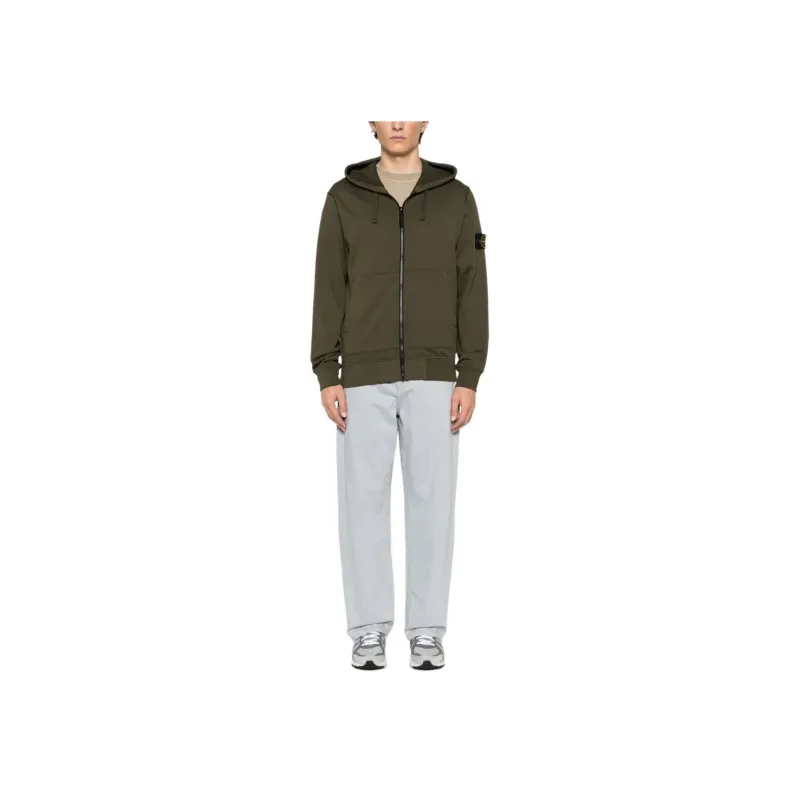 STONE ISLAND Compass Patch Zip Up Hoodie-3