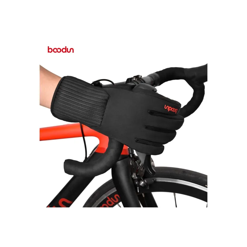 BOODUN Riding Equipment Cycling Glove Outdoor Driving Unisex Microfiber SBR Black-6
