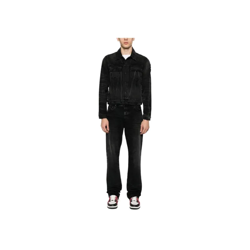 AMIRI Faded Panelled Denim Jacket-1