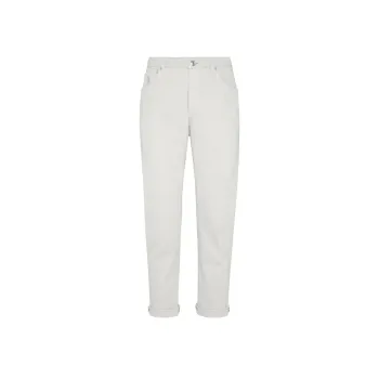 Brunello Cucinelli Logo Patch Straight Leg Jeans
