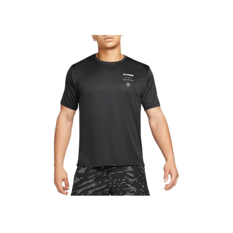 Nike Dri FIT Uv Miler 'Black' Running T shirt-0
