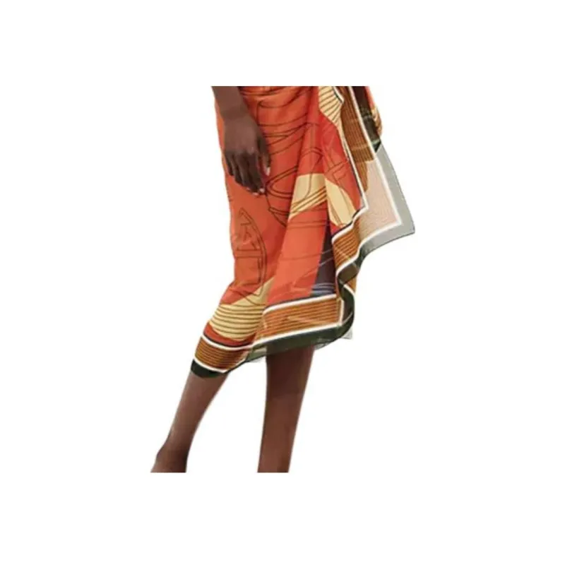 HERMES Shawl Women's Coral Orange-3