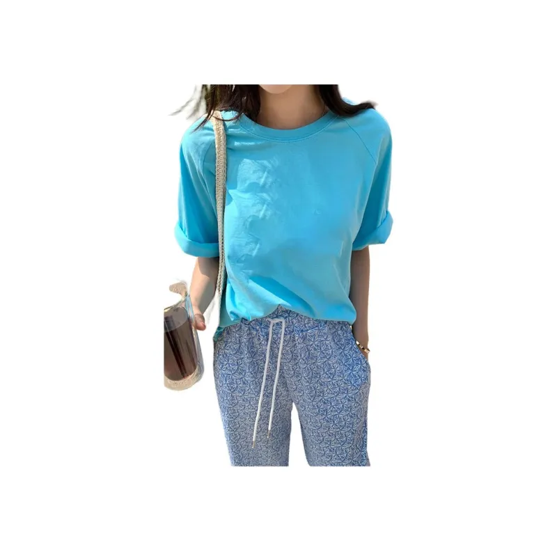 Mu Xiao Xin T Shirt Women's Aqua Blue-4