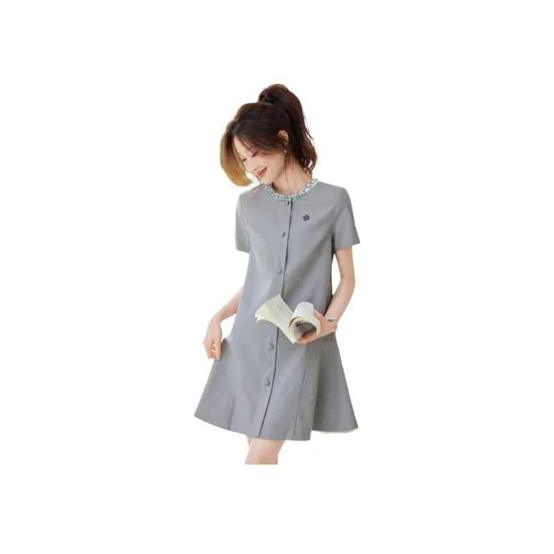 TERRE BLEUE Short Sleeved Dress Women's-0