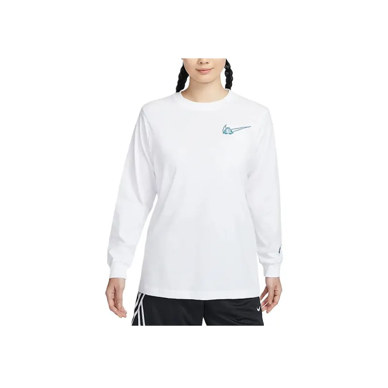 Nike Drop Shoulder Sleeve T Shirt Women's White-0