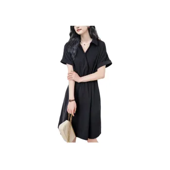 Wbwq Short Sleeved Dresses Women's Black