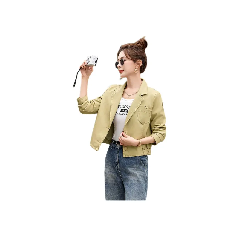 Fele.d Leather Jackets Women's-0