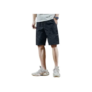 Tonlion Casual Shorts Men Navy Blue