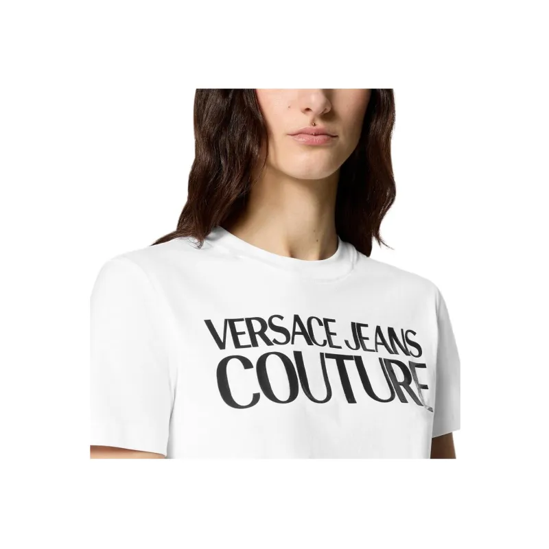 VERSACE JEANS COUTURE Logo tape Cotton T shirt-5