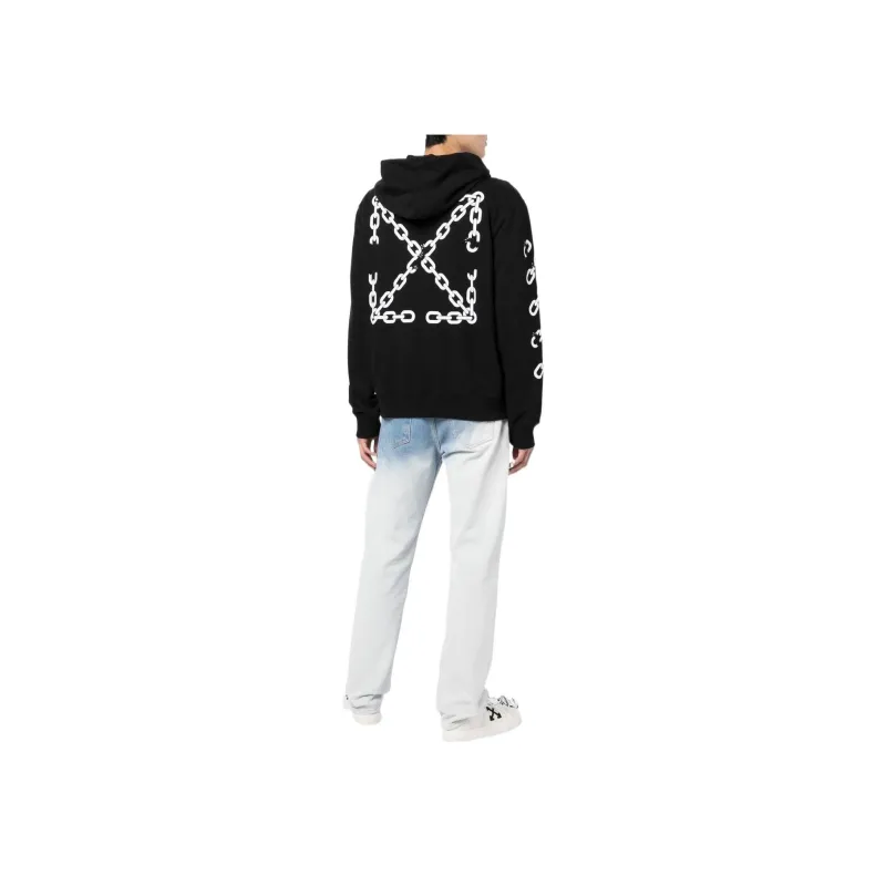 OFF WHITE Chain Arrow Slim Zip Hoodie-5