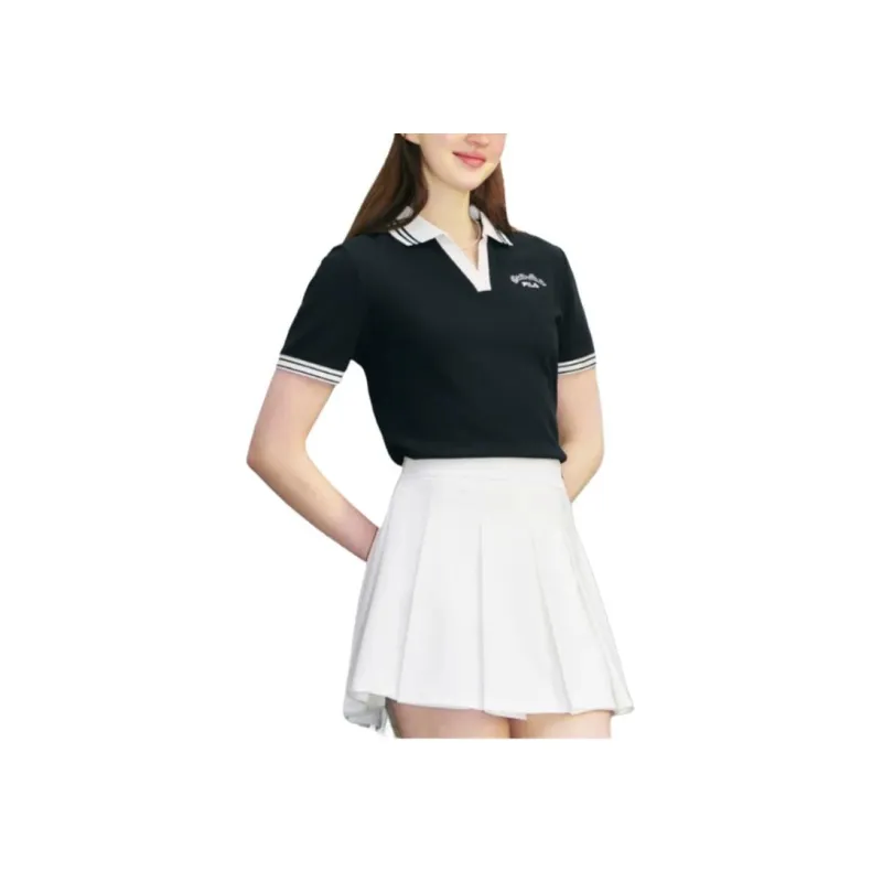 FILA TENNIS Polo Shirt Women's Jet Black BK-2