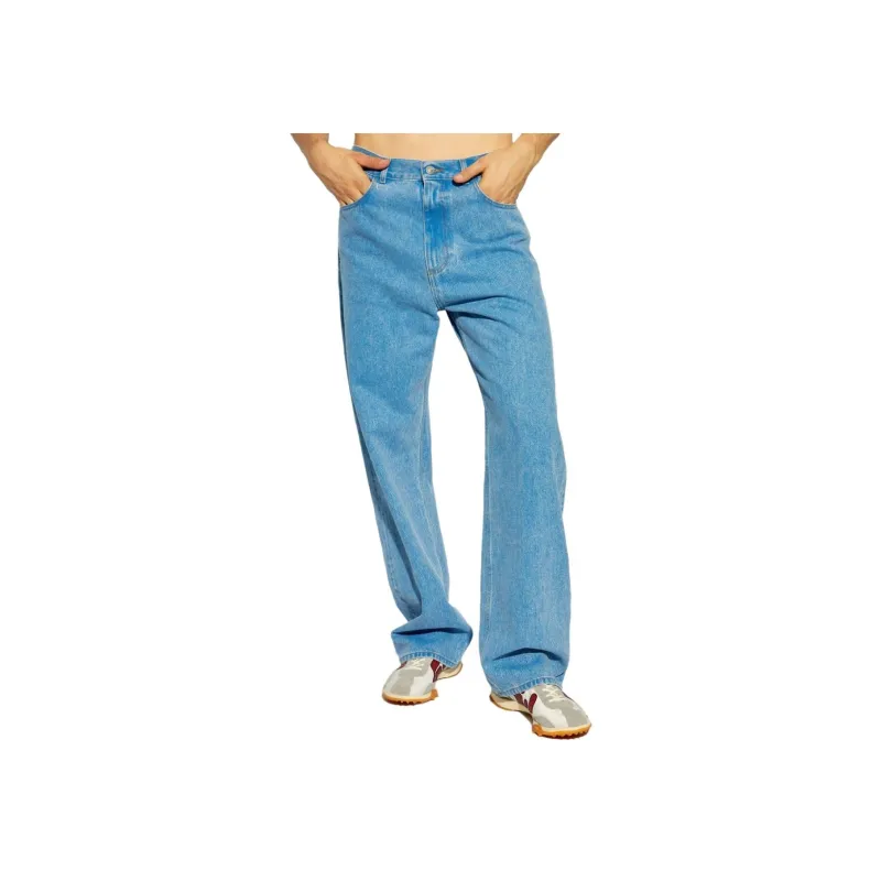 MARNI Logo Patch Straight Leg Jeans-3