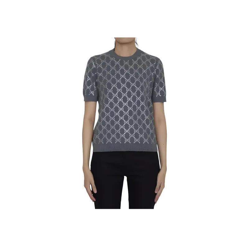GUCCI Gg Embellished Top-0