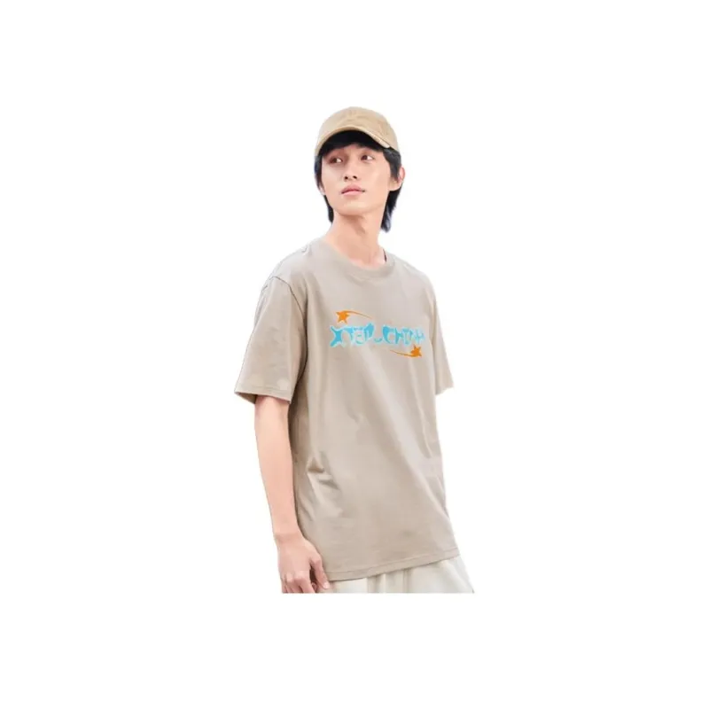 XTEP T Shirt Unisex Latte Brown-1