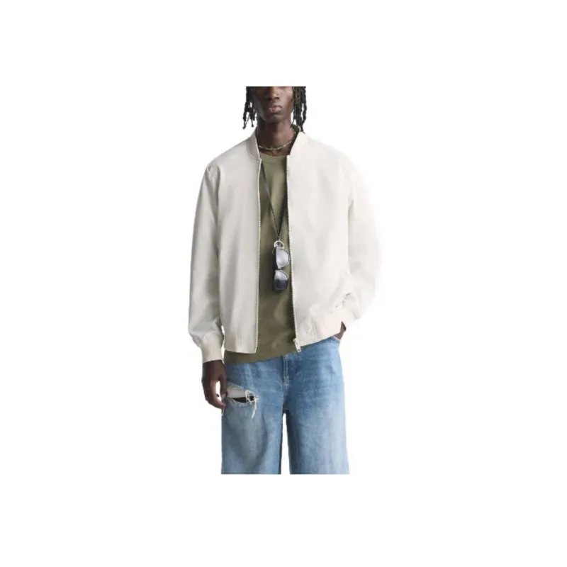 ZARA Jackets Men White-3