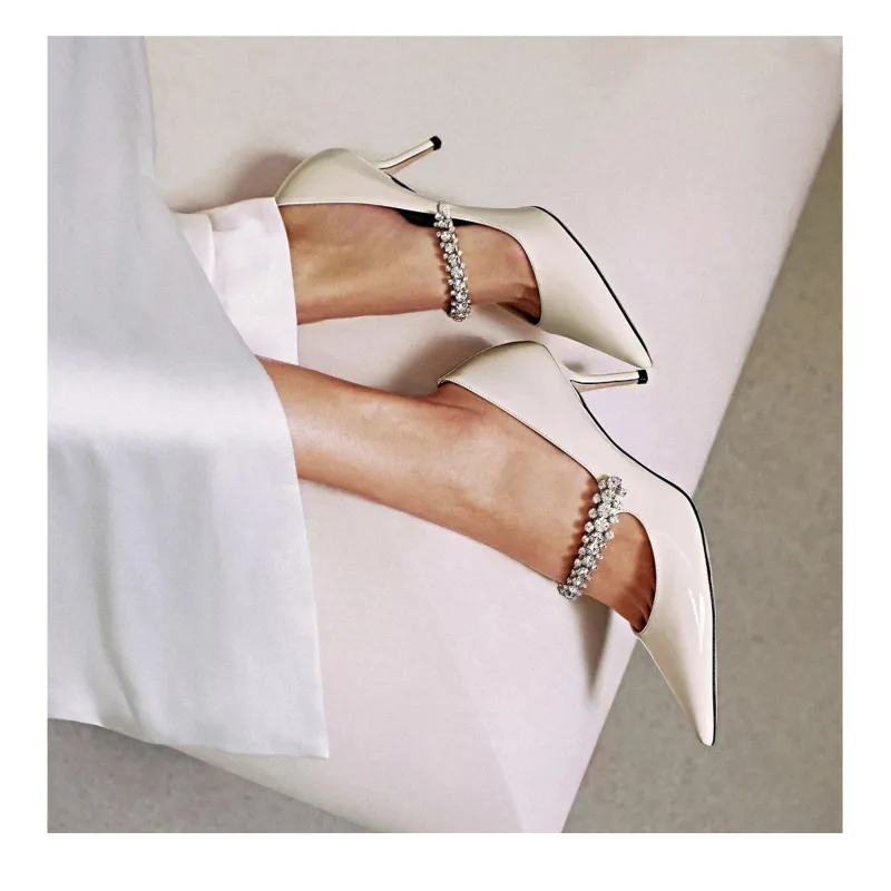 ROSE CASTLE High Heels Women's White-4