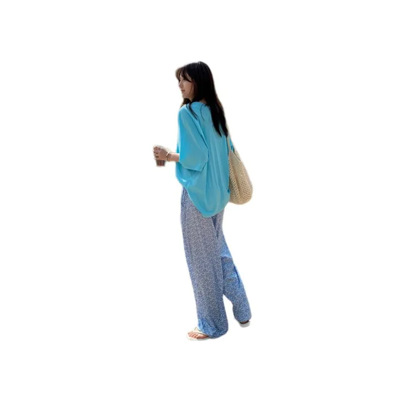 Mu Xiao Xin T Shirt Women's Aqua Blue-3