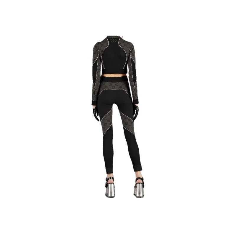 GUCCI Logo jacquard Leggings-2
