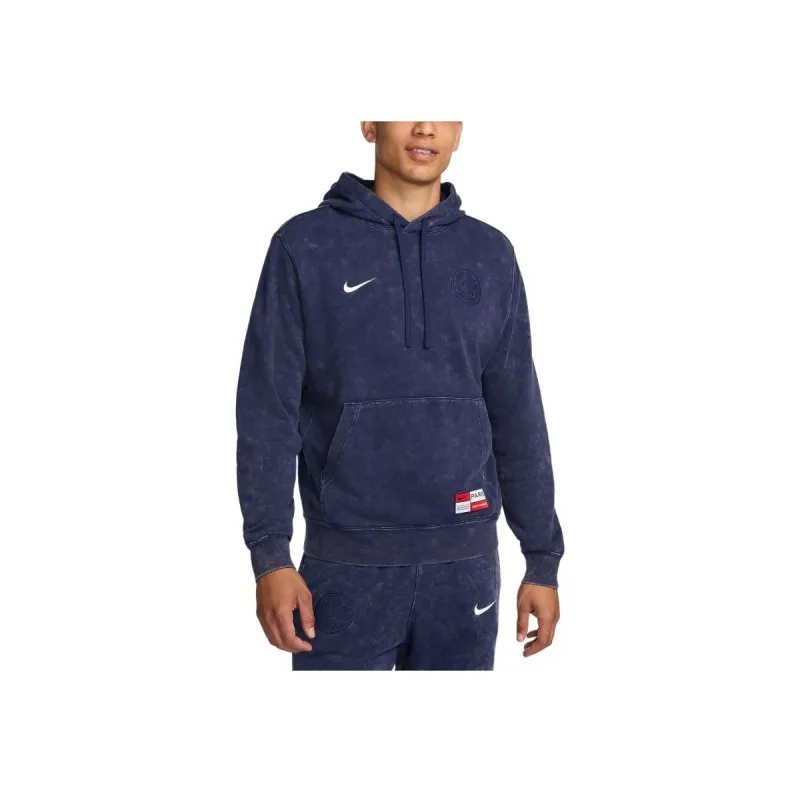 Nike Paris Saint Germain Club Men's Nike Soccer French Terry Pullover Hoodie-0