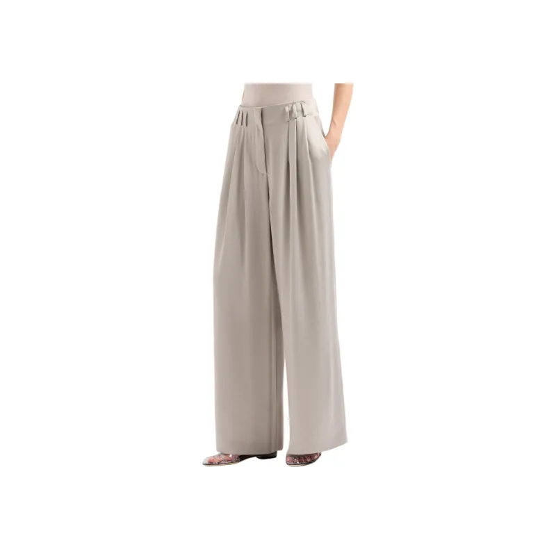 Emporio Armani Wide leg Viscose And Cupro Trousers-1
