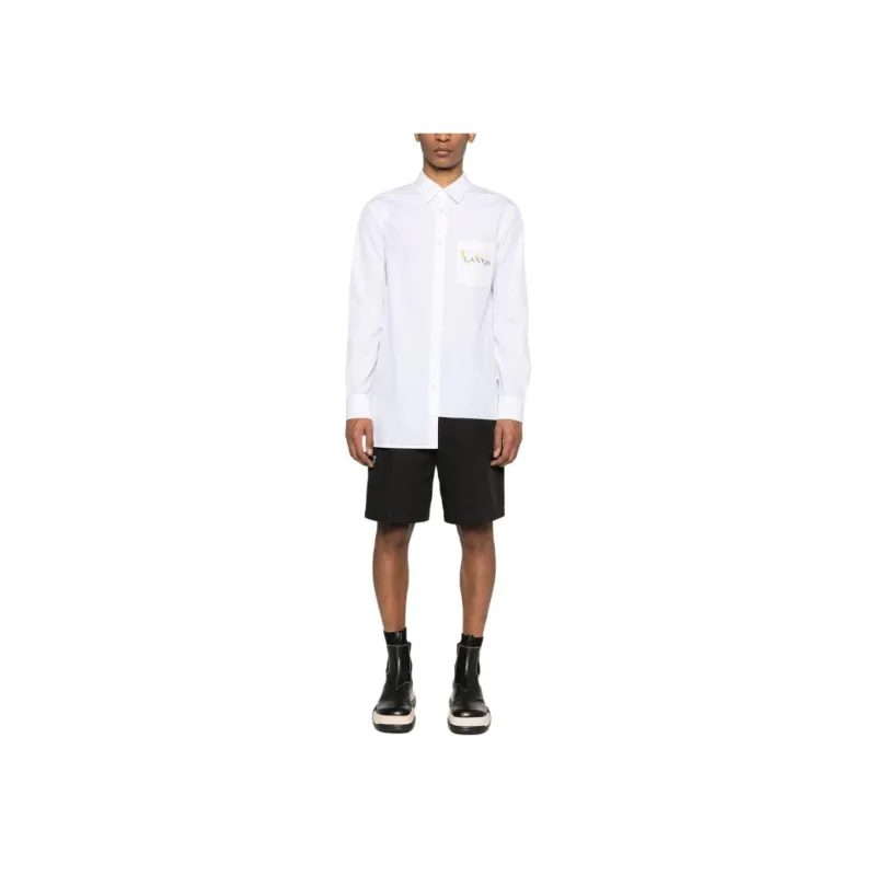Lanvin Logo print Asymmetric Shirt-1