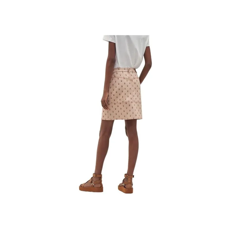 HERMES SS22 Casual Short Skirts Women's Khaki-2