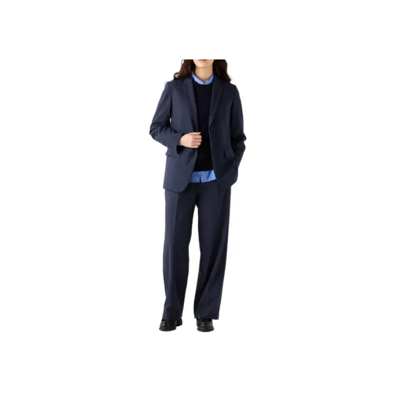 UNIQLO Suit Trouser Women's Navy Blue-1