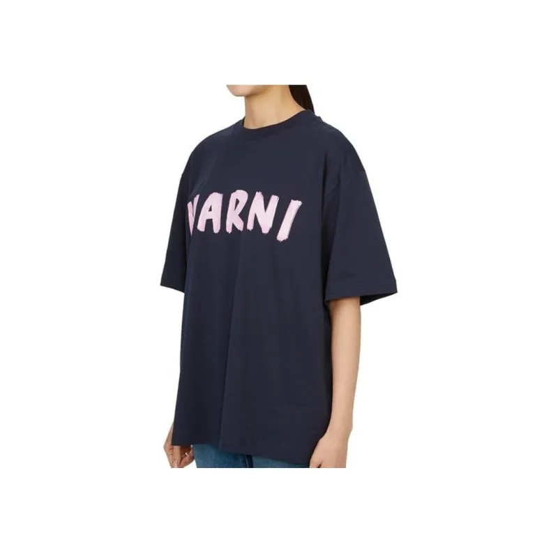 MARNI Logo print Short sleeved T shirt-2