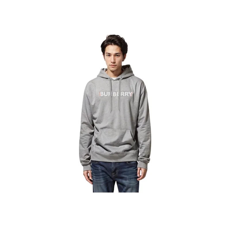 Burberry Logo Print Cotton Hoodie-5