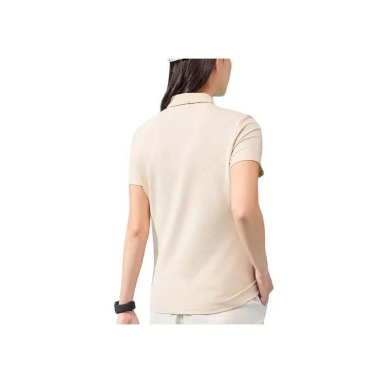 Anta Variety Training Collection Polo Shirt Women's Oatmeal Gray-3