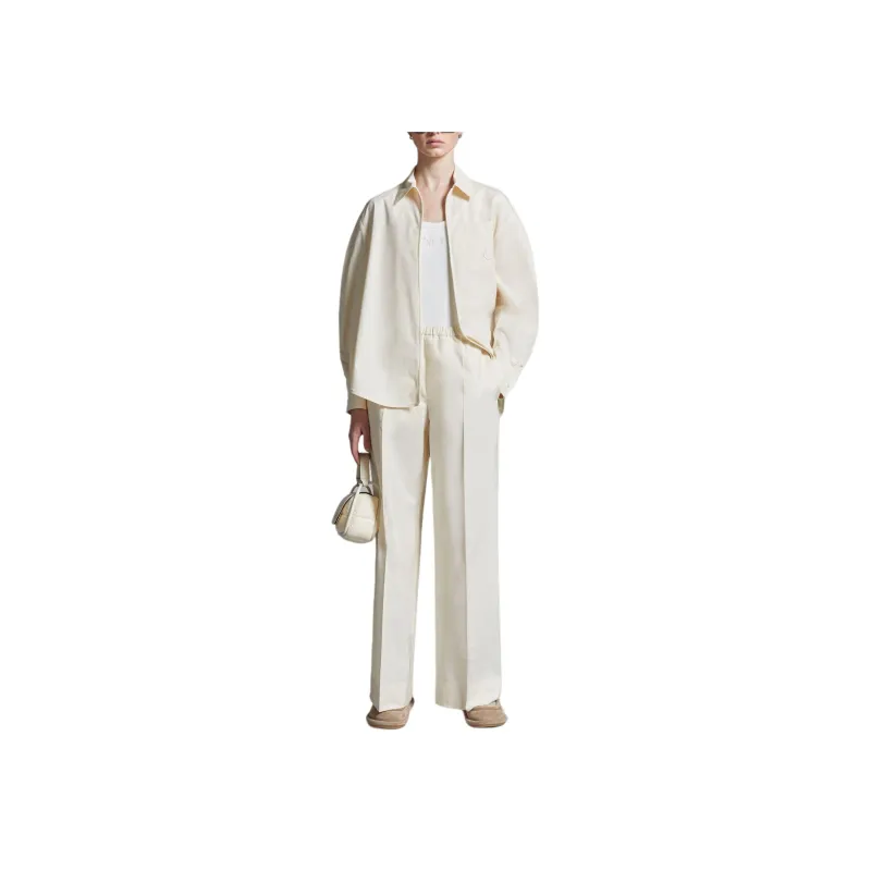 Moncler Poplin Wide Leg Pants-1