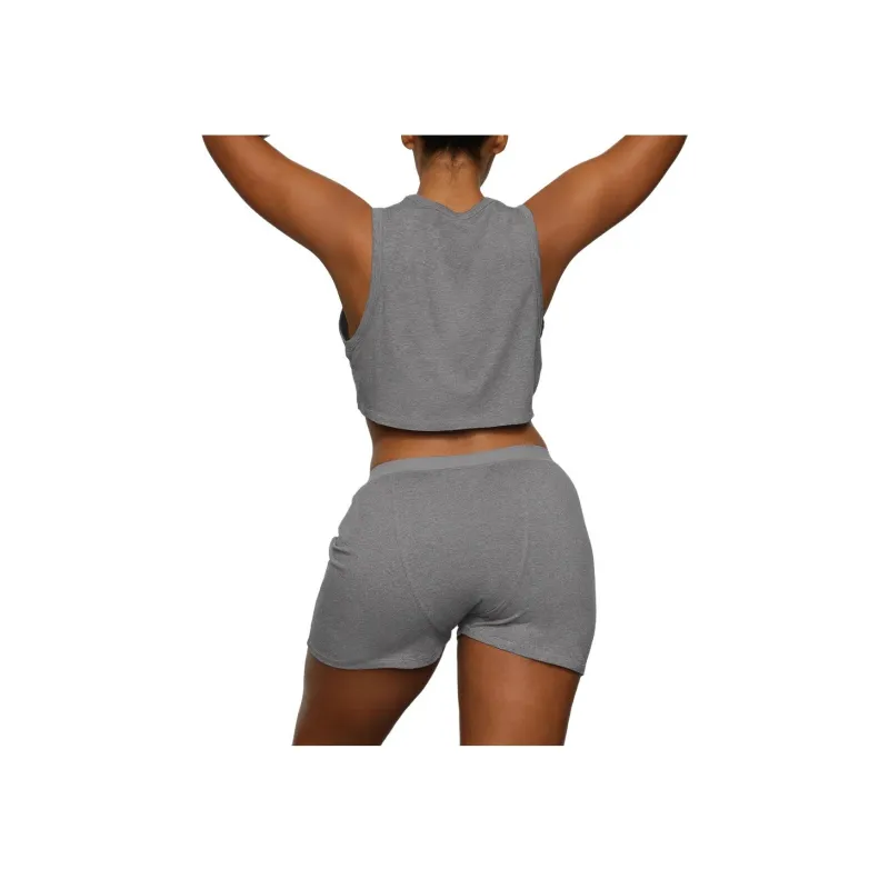 SKIMS BOYFRIEND LOOSE BOXER Casual Shorts Women's Dark Heather Grey/Dark Gray-1