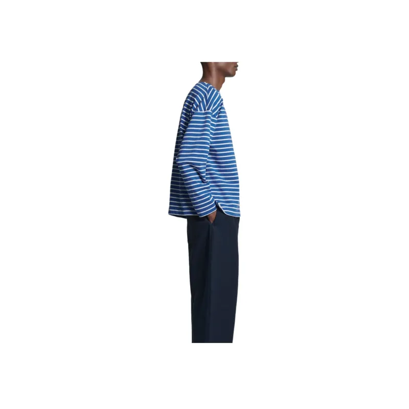 COS T Shirts Men Blue/White-2