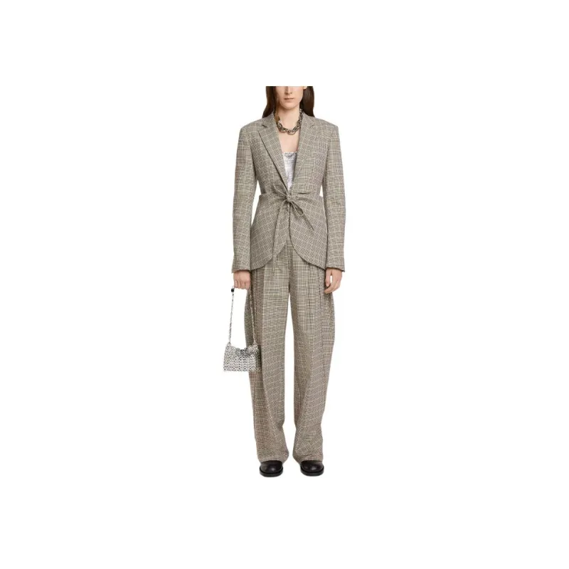 Paco Rabanne Plaid Check Fitted Jacket-4