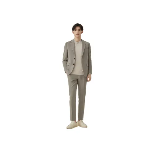 지오지아 라이트 카키 남녀공용 비즈니스 정장