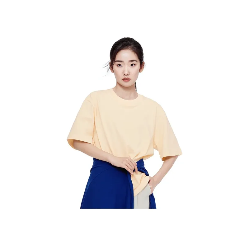 MIANDEMEIXUE Loose Fit Casual Inner Short Sleeved T Shirt Unisex Solid Color-20