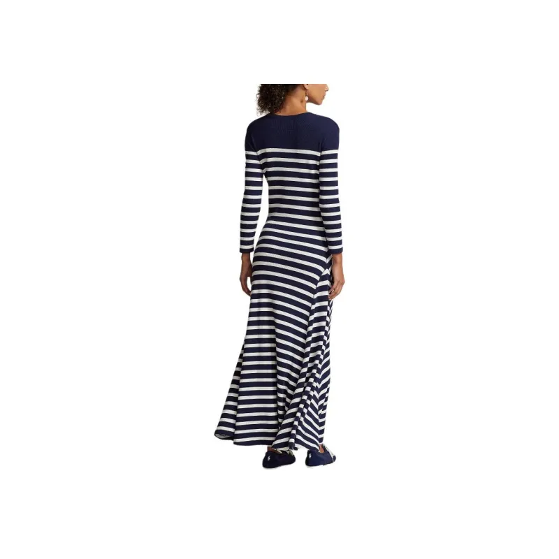 Polo Ralph Lauren Striped Waffle knit Maxi Dress-2