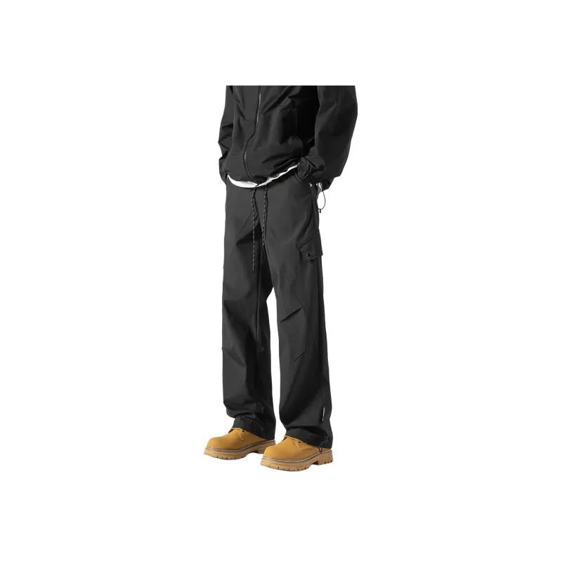 D&W Casual Pants Unisex Black-0