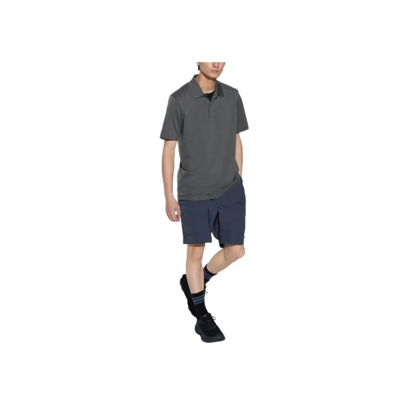 UNIQLO Polo Shirt Unisex Asphalt Gray-2