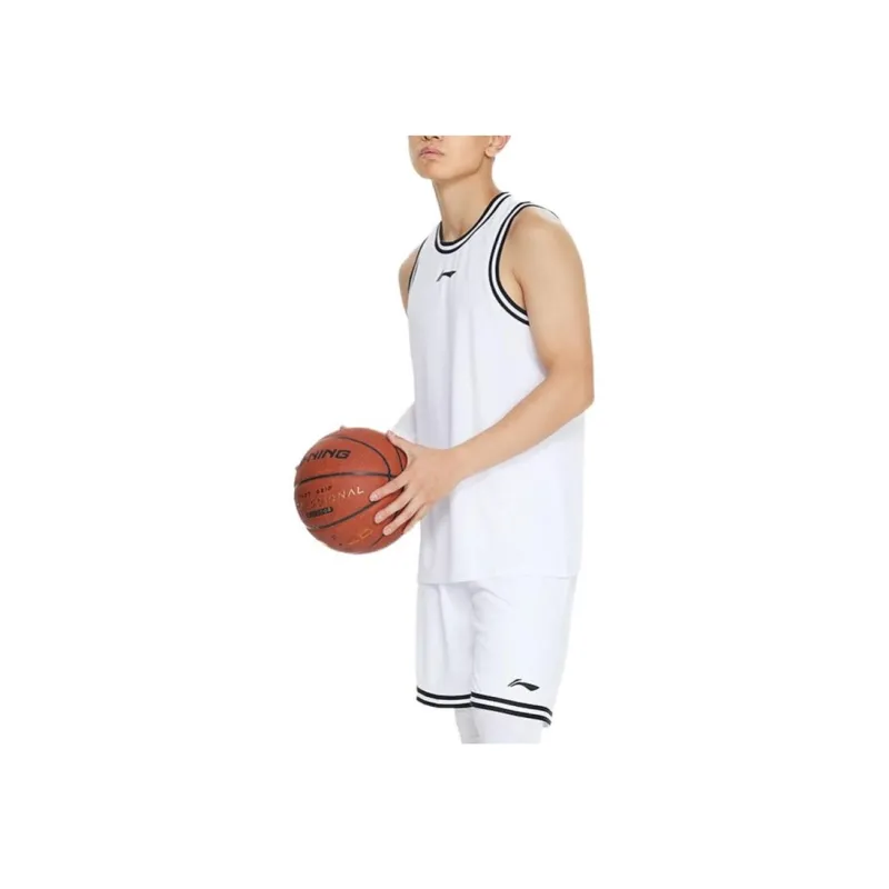 LiNing Professional Basketball Series Basketball Suit Men's White-5