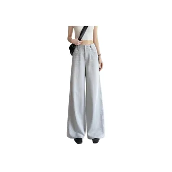 SITOL Jeans Women's Gray White